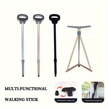 Portable Trekking Pole with Seat and Lock