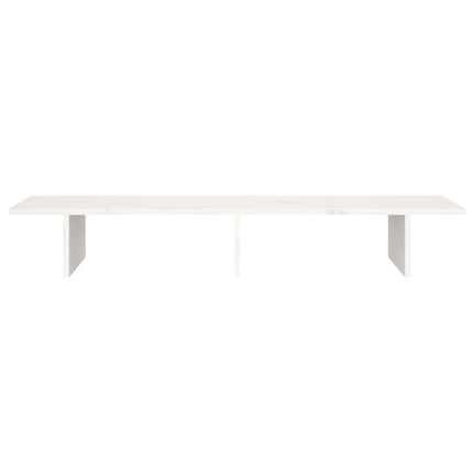 NNEVL Monitor Stand White 100x27x15 cm Solid Wood Pine