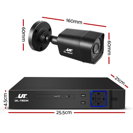 NNEDSZ -CCTV Security System 2TB 8CH DVR 1080P 4 Camera Sets