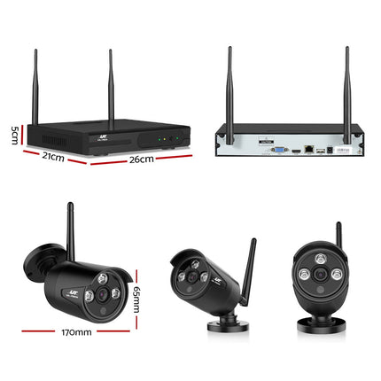 NNEDSZ -1080P 8CH Wireless Security Camera NVR Video