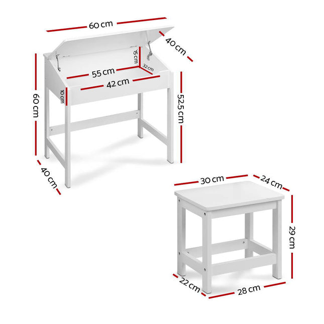 NNEDSZ Kids Table Chairs Set Children Drawing Writing Desk Storage Toys Play