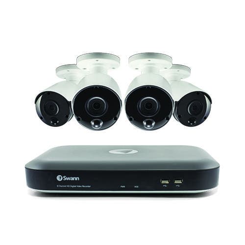 NNEKG 4 Channel DVR with 4 x 4K Ultra HD Heat & Motion Detection Security Cameras System (SWDVK 455804)