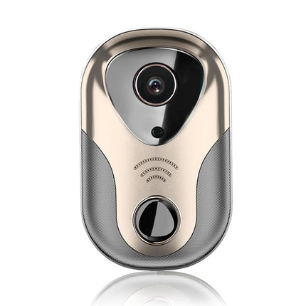 NNEDSZ Smart Wifi Doorbell With Hd Intercom Night Vision & Micro Sd Support - Gold