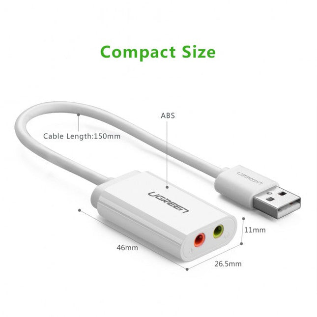 NNEDSZ USB 2.0 External 3.5mm Sound Card Adapter (30143)